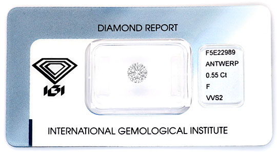 Foto 1 - Diamant 0,55 ct Brillant IGI Top Wesselton Plus F VVS2, D5165