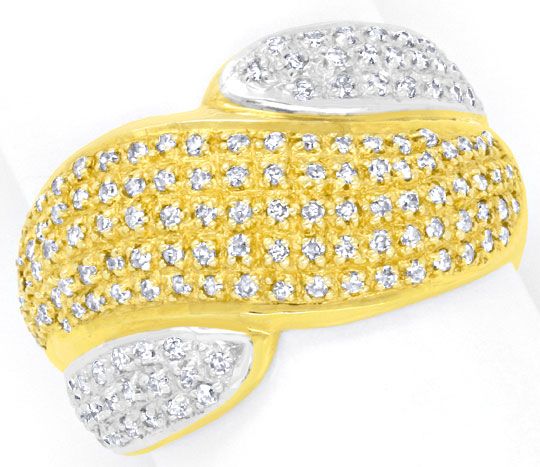 Foto 2 - Diamant-Gold-Ring mit 150 Diamanten Bicolor, S3893