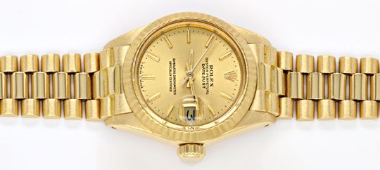 Foto 1 - Rolex Damen Uhr Datejust Oyster Perpetual, Gold, U1148