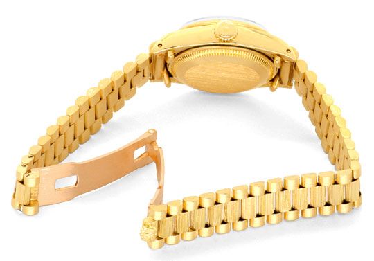 Foto 5 - Rolex Damen-Armbanduhr Gold-Diamant Zifferblatt, U1309